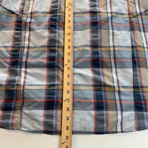 Columbia Shirt Mens Omni-Shade Vented Short Sleeve Outdoor Plaid Blue Size XL - Picture 9 of 11